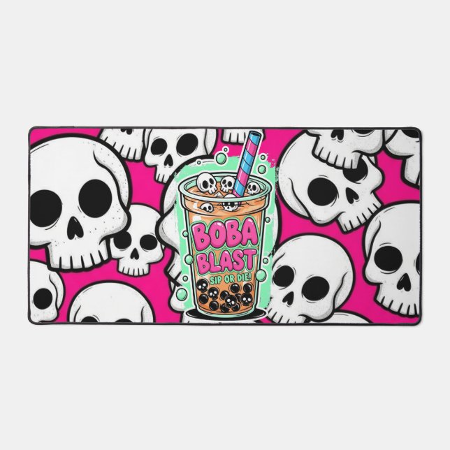 Boba Blast – Sip or Die! Desk Mat (Front)