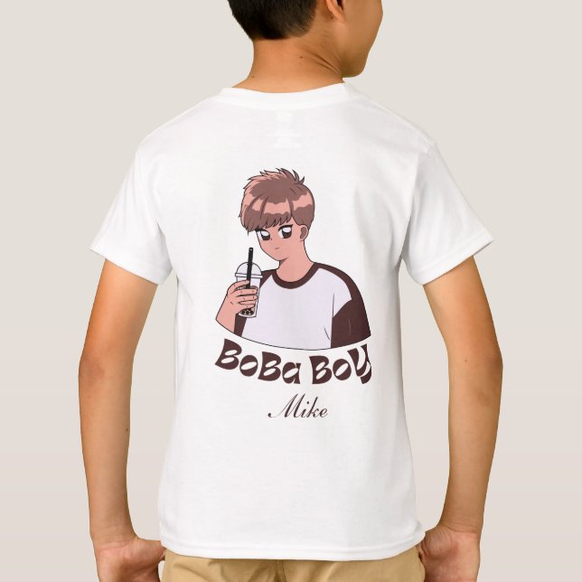 Boba Boy, boba tea bubble tea T-Shirt (Back)