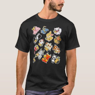 Boba Bubble Milk Tea Chinese Zodiac Animals Anime  T-Shirt