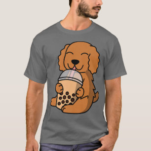 Boba Bubble Milk Tea Cocker Spaniel Dog Premium T-Shirt