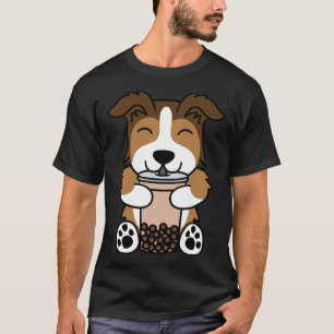 Boba Bubble Milk Tea Shetland Sheepdog T-Shirt