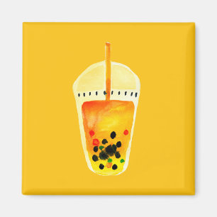 Boba Bubble tea art illustration Magnet