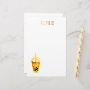 Boba Bubble tea art illustration Stationery
