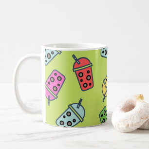 Boba Bubble Tea Pattern Coffee Mug