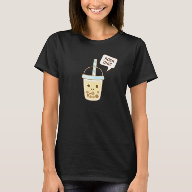 Boba Bubble Tea Time T-Shirt (Front)