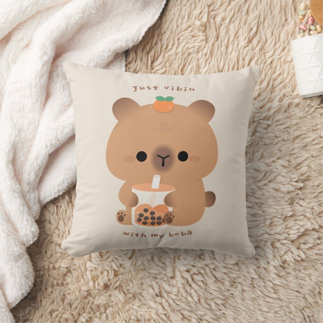Boba Capybara Cushion (Blanket)
