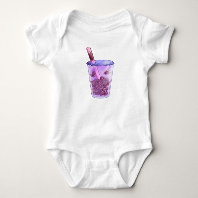 Boba Cats Baby Bodysuit (Front)