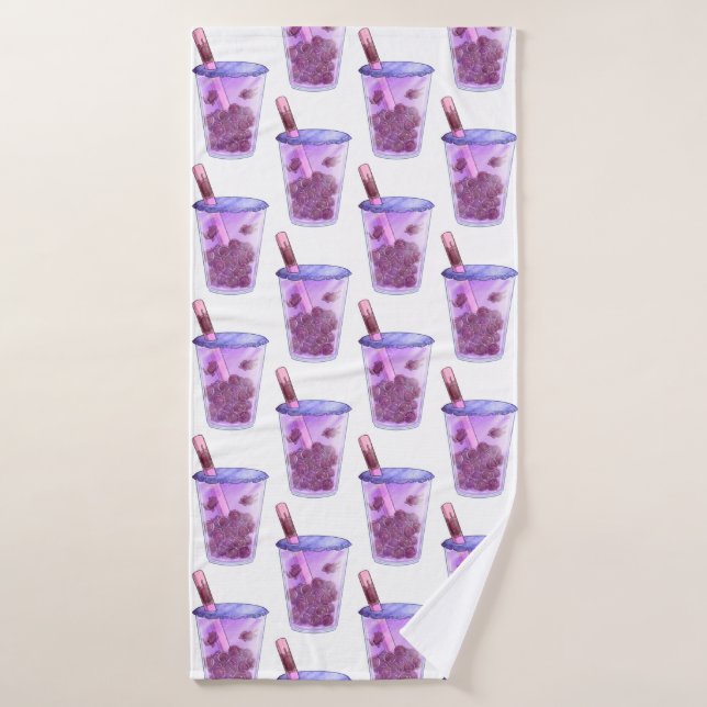 Boba Cats Bath Towel (Bath Towel)