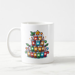 Boba Christmas Tree - Funny Bubble Tea Holiday Coffee Mug