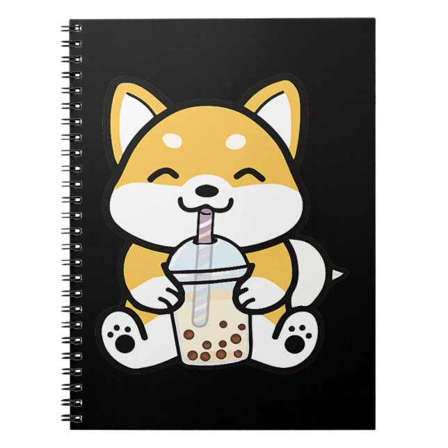 Boba Corgi, Corgi Boba, Boba Shiba, Shiba, Corgi Notebook (Front)