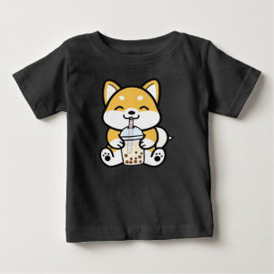 Boba Corgi Milk Tea Corgi Lover Baby T-Shirt