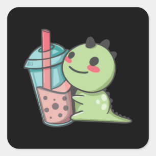 BOBA DINOSAUR SQUARE STICKER