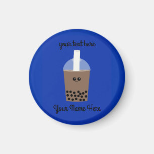 Boba Drink #1 Round Magnet