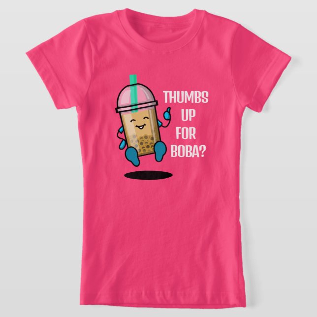 Boba drink with personalised text T-Shirt (Laydown)