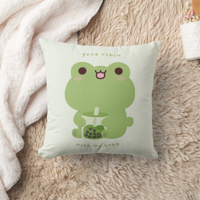 Boba Frog Cushion (Blanket)