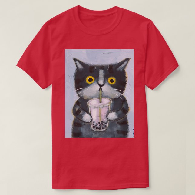Boba Kitty T-Shirt (Design Front)