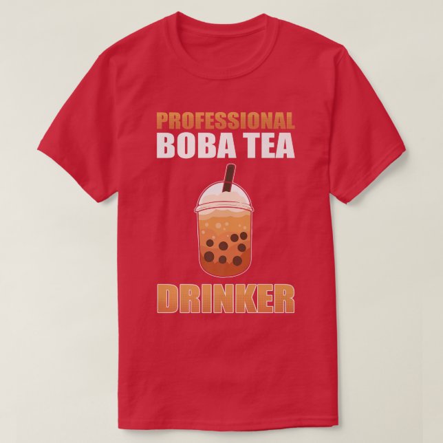 Boba Milk Drink Kawaii Friend with Bubble Tea Prem T-Shirt (Design Front)