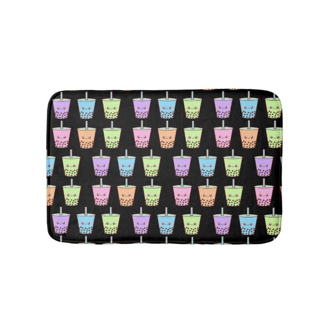  Boba Milk Tea Flavours Bath Mat (Front)