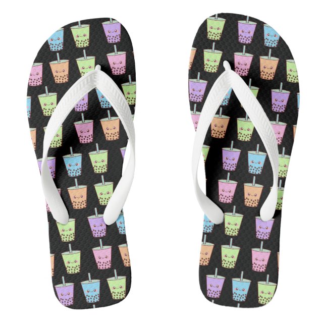 Boba Milk Tea Flavours Flip Flops (Footbed)