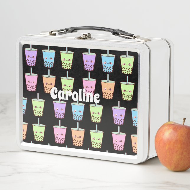 Boba Milk Tea Flavours Metal Lunch Box (In Situ)