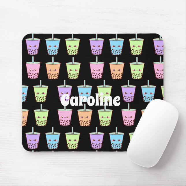 Boba Milk Tea Flavours Mouse Mat (With Mouse)