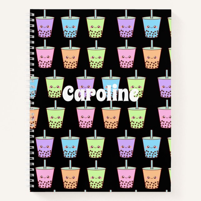Boba Milk Tea Flavours Notebook (Front)