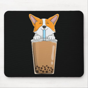 Boba Milk Tea Kawaii Corgi Puppy Japanese Anime St Mouse Mat