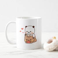 Boba Panda Bear Loves Boba milk and mocha tea