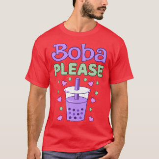 Boba Please Bubble Kawaii Tea Graphic Premium T-Shirt
