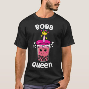 Boba Queen Bubble Tea Lovers animals bibi and tina T-Shirt