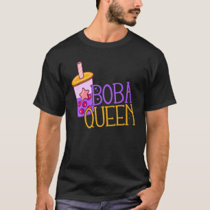 Boba Queen Bubble Tea Retro Vintage Milk Tea Kawai T-Shirt