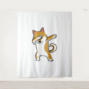 Boba Shiba Boba Shiba Boba Shiba Tapestry
