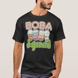 Boba Squad Funny Boba Tea Bubble Tea kiddin mustan T-Shirt