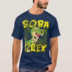 Boba T-Rex Funny Bubble Tea Dinosaur  265 T-Shirt