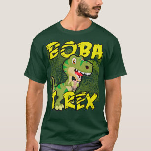 Boba T-Rex Funny Bubble Tea Dinosaur T-Shirt