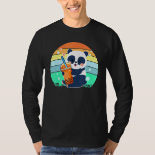Boba Tapioca Pearls Bubble Milk Tea Drink Panda R T-Shirt