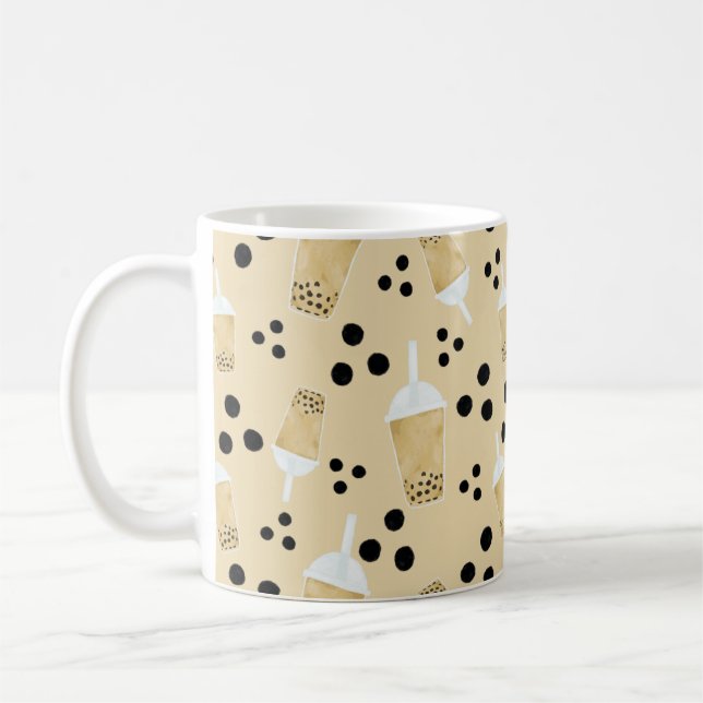 Boba Tea and Dots Coffee Mug (Left)