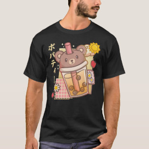 Boba Tea Bear Bubble Tea Kawaii Anime Bear T-Shirt