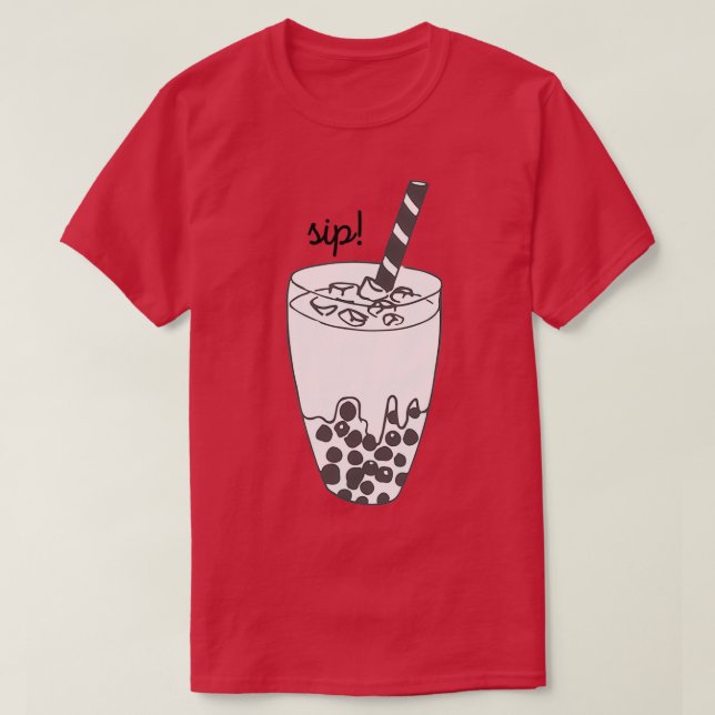 Boba Tea Black T-Shirt (Design Front)