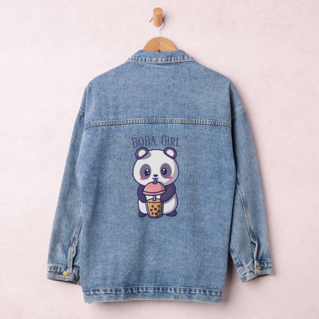 Boba Tea , Bubble milk tea Denim Jacket (Hangar)