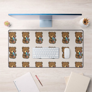 Boba Tea , Bubble milk tea Desk Mat