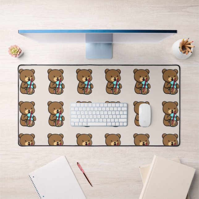 Boba Tea , Bubble milk tea Desk Mat (Office 1)