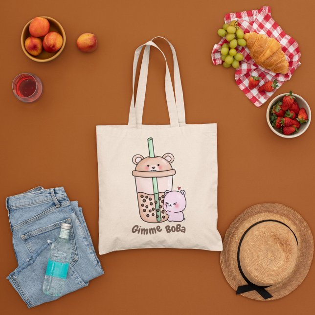 Boba Tea , Bubble milk tea Tote Bag (Creator Uploaded)