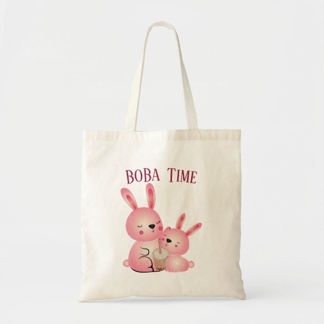 Boba Tea , Bubble milk tea Tote Bag (Front)