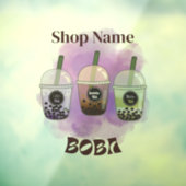 Boba Tea , Bubble milk tea Window Cling (Sheet 3)