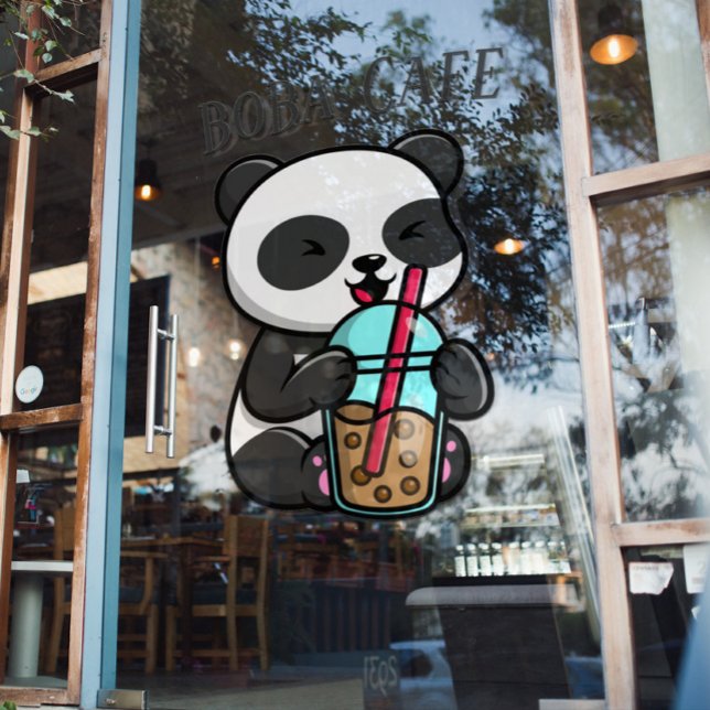 Boba Tea , Bubble milk tea Window Cling (Creator Uploaded)