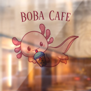 Boba Tea , Bubble milk tea Window Cling