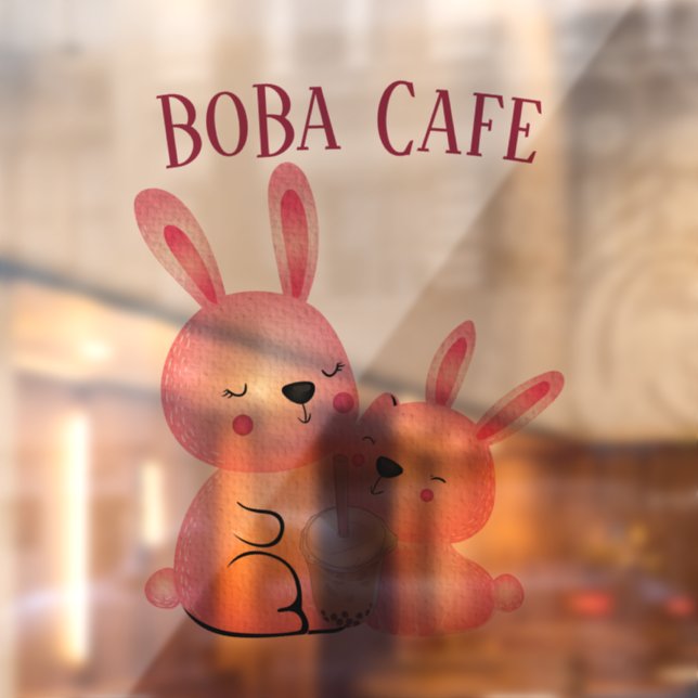 Boba Tea , Bubble milk tea Window Cling (Sheet 2)