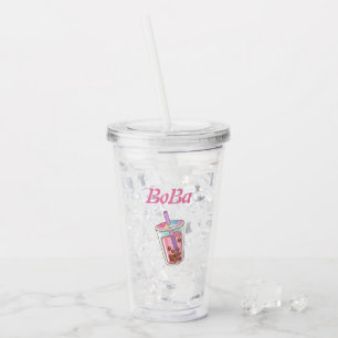 boba tea bubble tea acrylic tumbler