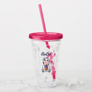 boba tea bubble tea acrylic tumbler